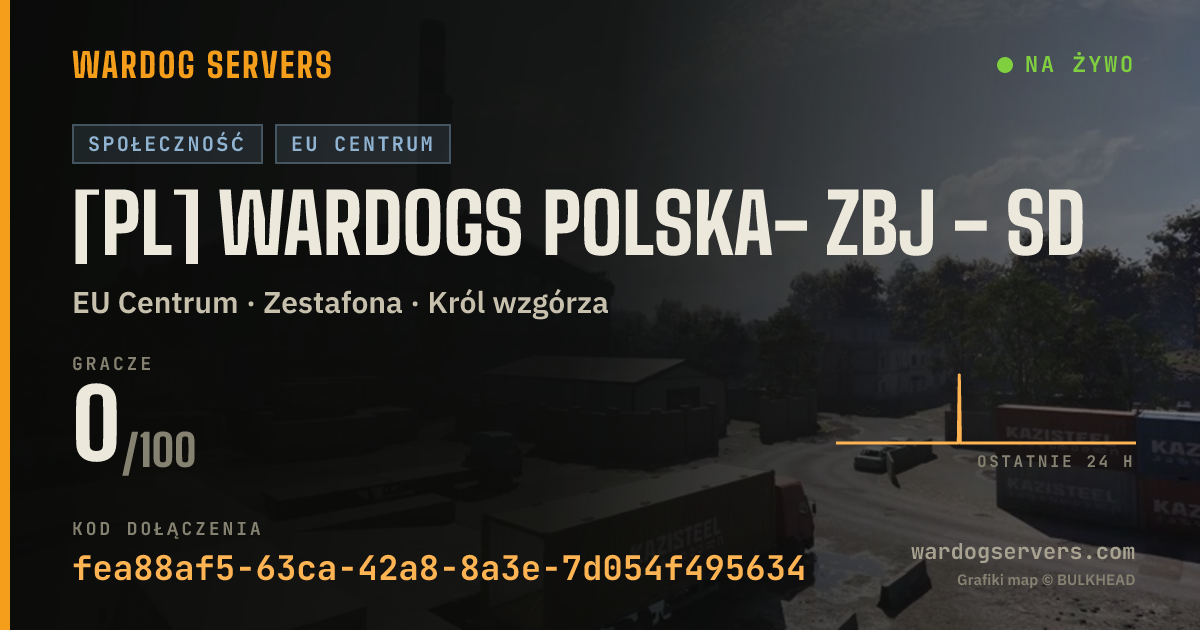 Baner ze statusem na żywo: [PL] Wardogs Polska- ZBJ - SD