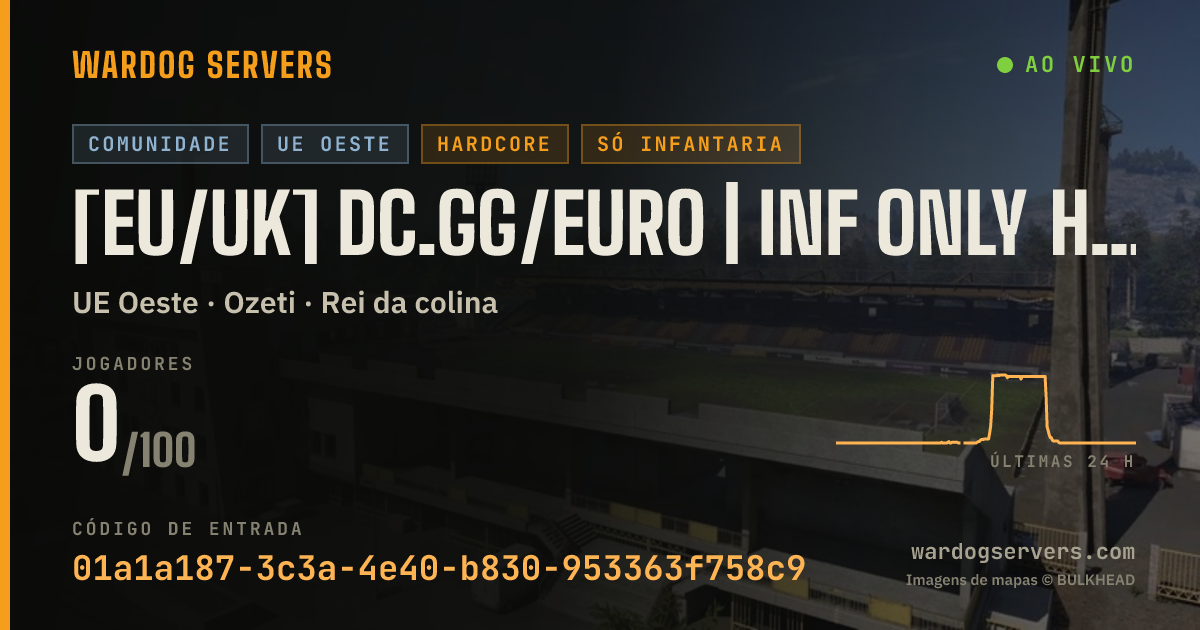 Banner de status ao vivo de [EU/UK] DC.GG/EURO | INF ONLY HC | NO GL/ATM/GUNVEE