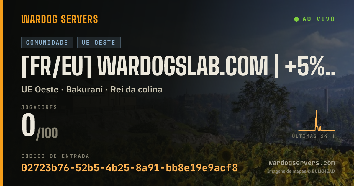 Banner de status ao vivo de [FR/EU] WARDOGSLAB.COM | +5% CASH | STATS-RANKING | LEADERBOARD