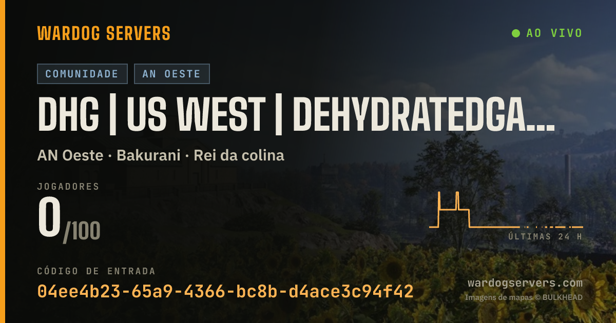 Banner de status ao vivo de DHG | US WEST | DehydratedGamers.com | discord.gg/dhg