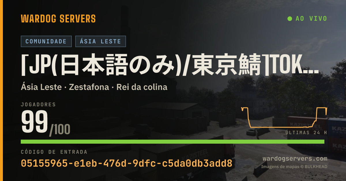 Banner de status ao vivo de [JP(日本語のみ)/東京鯖]TokyoWARDOGS[動画配信歓迎 42人開始]
