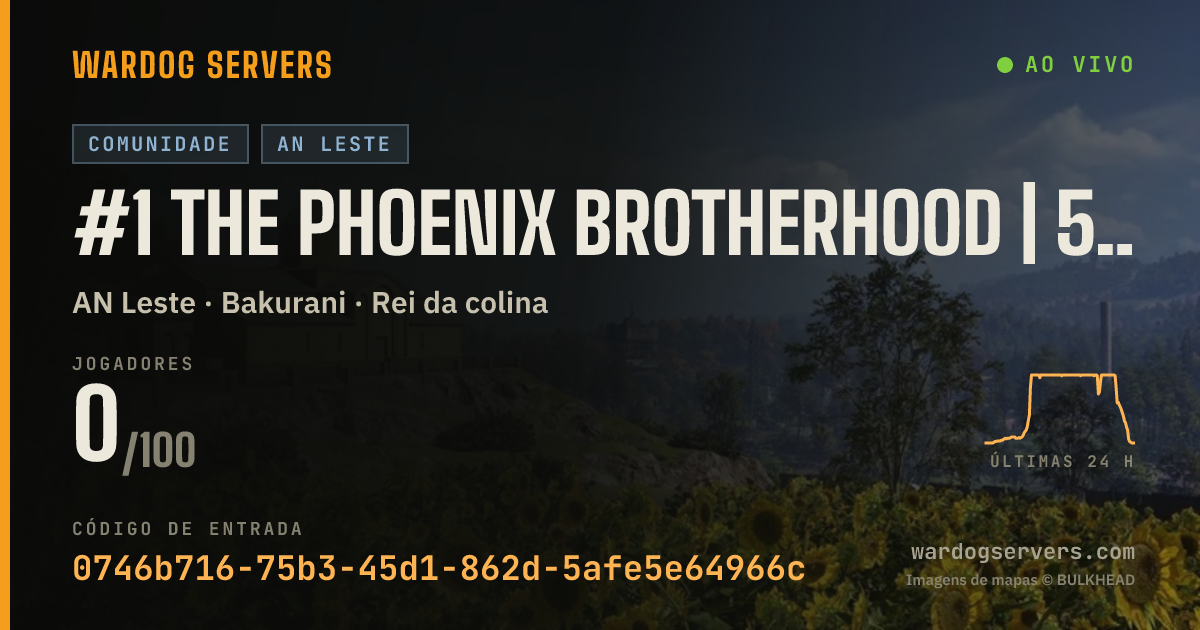 Banner de status ao vivo de #1 The Phoenix Brotherhood | 50v50