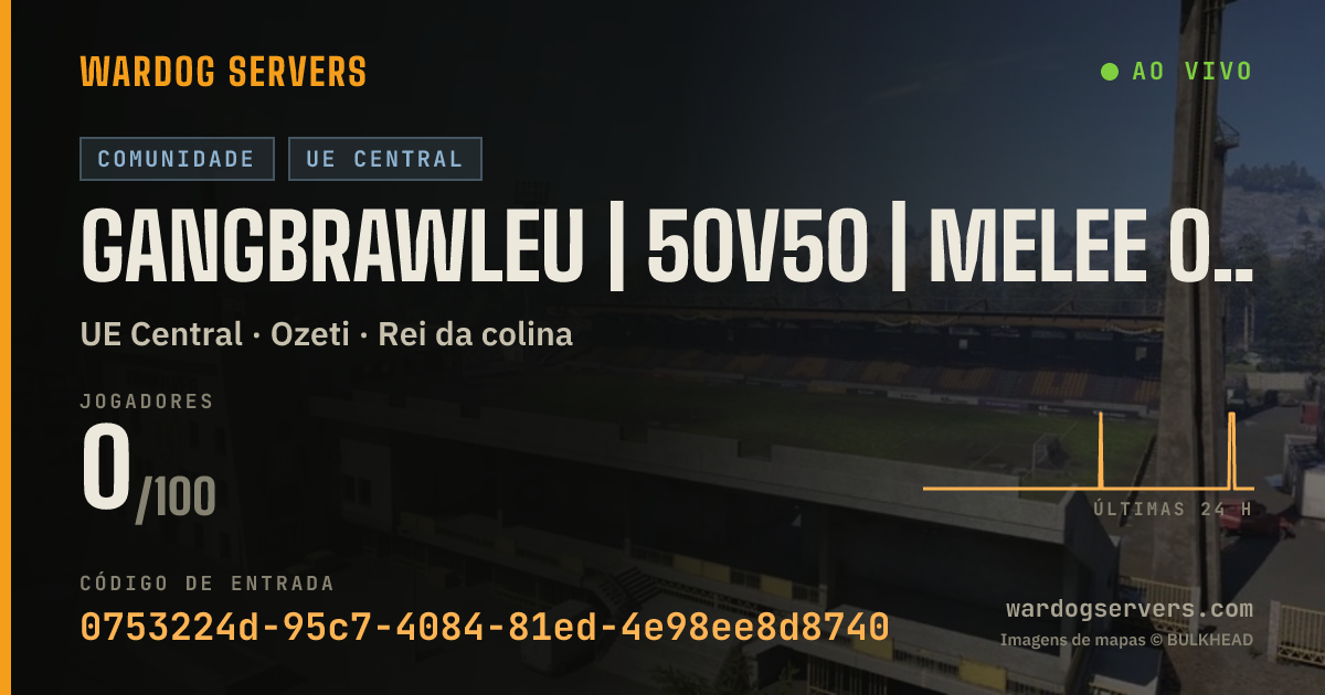 Banner de status ao vivo de GangBrawlEU | 50v50 | MELEE ONLY | discord.gg/GangBrawlEU | SABA