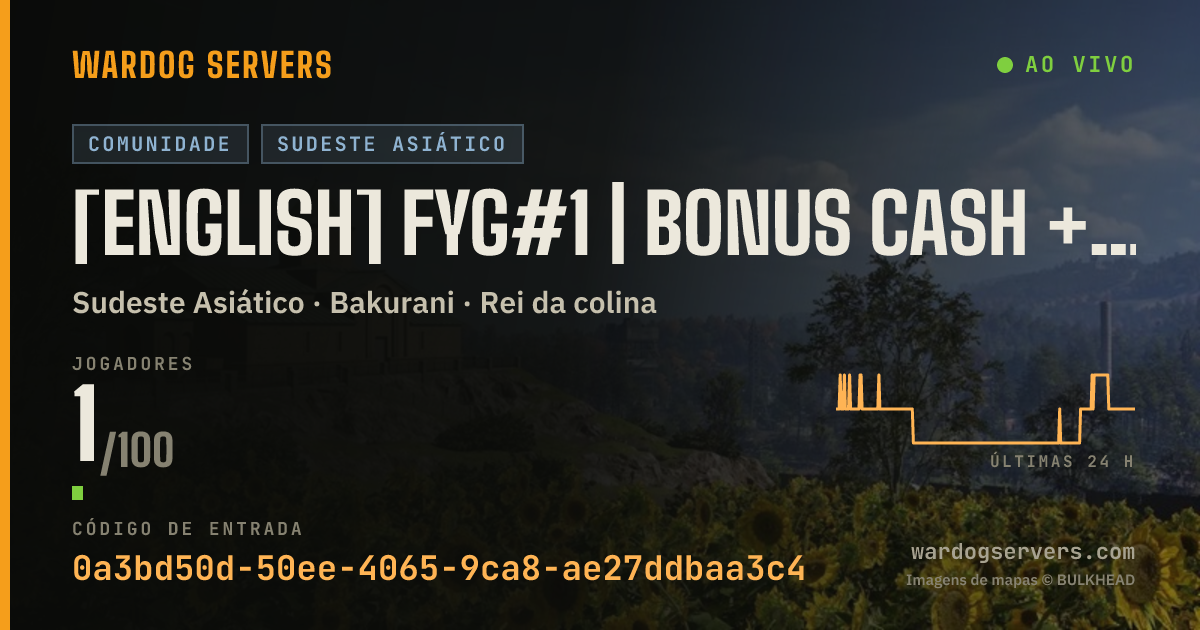 Banner de status ao vivo de [ENGLISH] FYG#1 | BONUS CASH + XP | ACTIVE ADMIN + AI ANTICHEAT