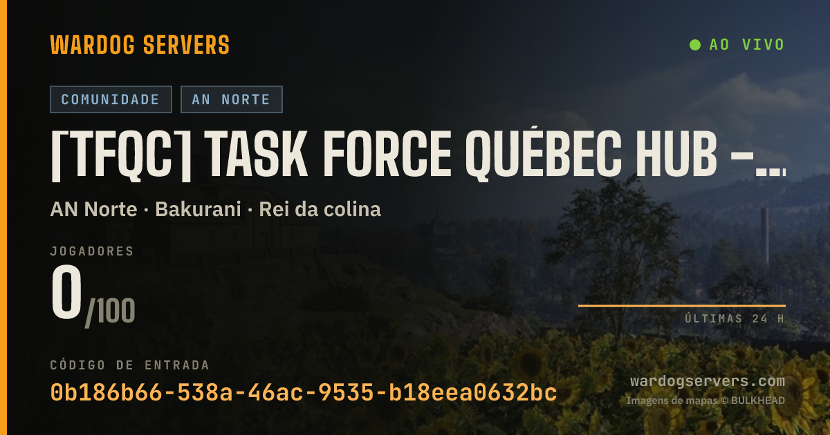 Banner de status ao vivo de [TFQC] Task Force Québec Hub - Discord.gg/RTQC - Discord.gg/WQC
