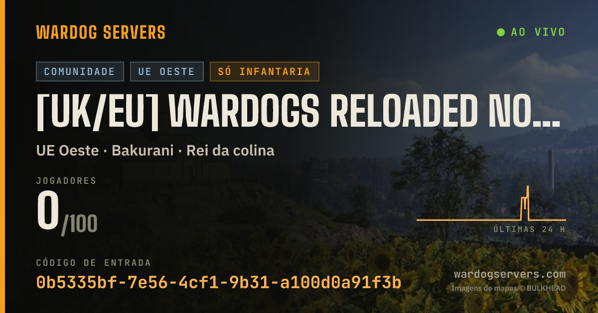 Banner de status ao vivo de [UK/EU] Wardogs Reloaded No GL/Humvee MiniGun