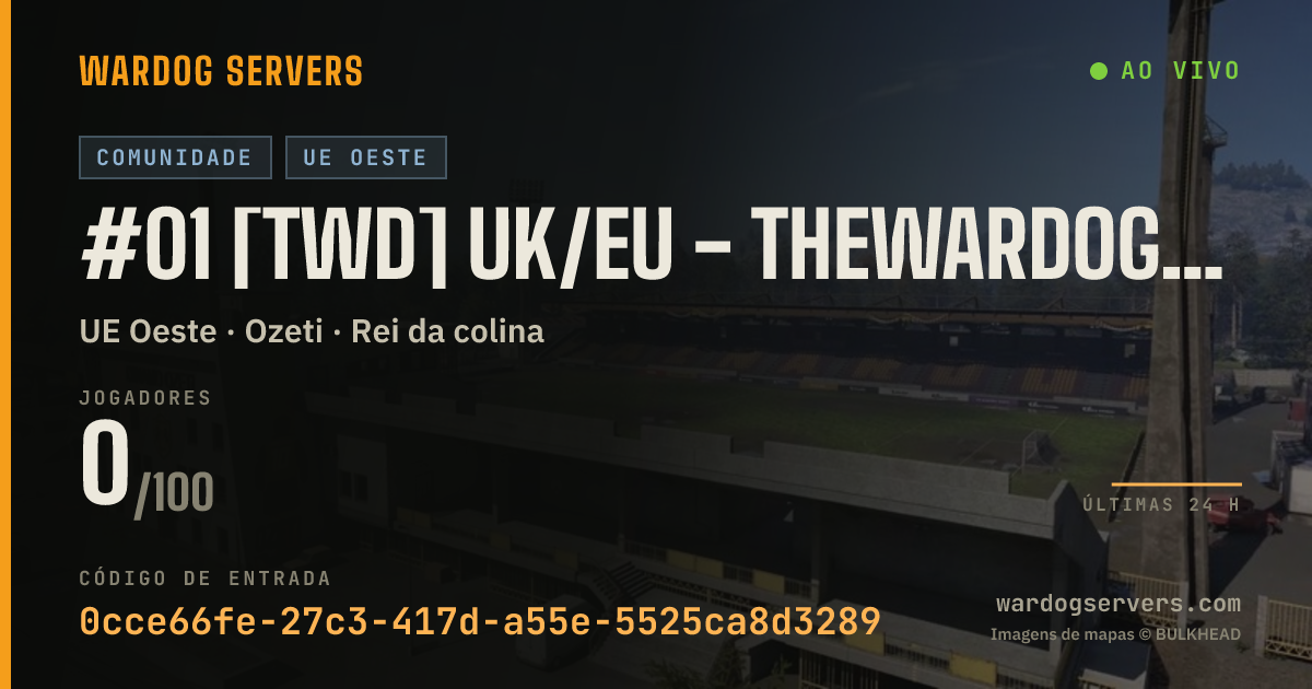 Banner de status ao vivo de #01 [TWD] UK/EU - TheWardogs.co.uk - Active Admins - Vanilla