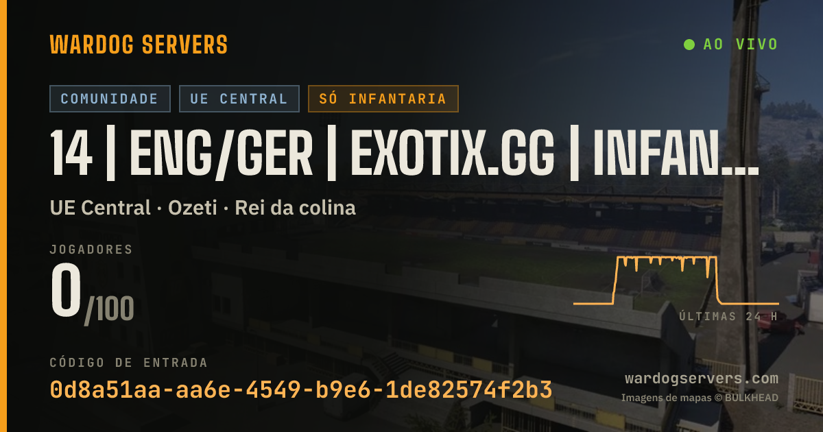 Banner de status ao vivo de 14 | ENG/GER | EXOTIX.GG | INFANTRY | 00-00-00