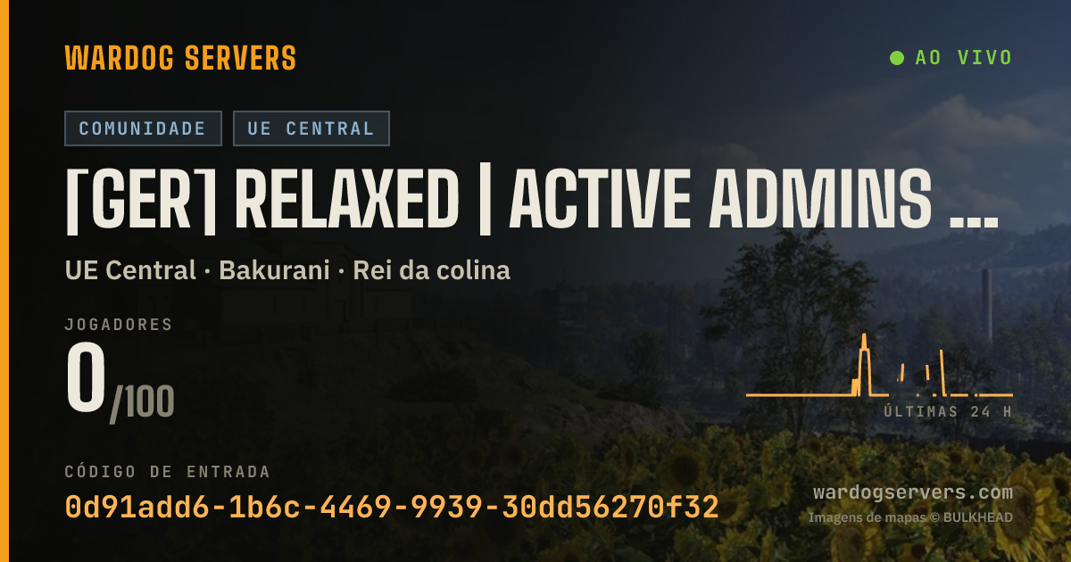 Banner de status ao vivo de [GER] Relaxed | Active Admins | wardogs-crwn.de
