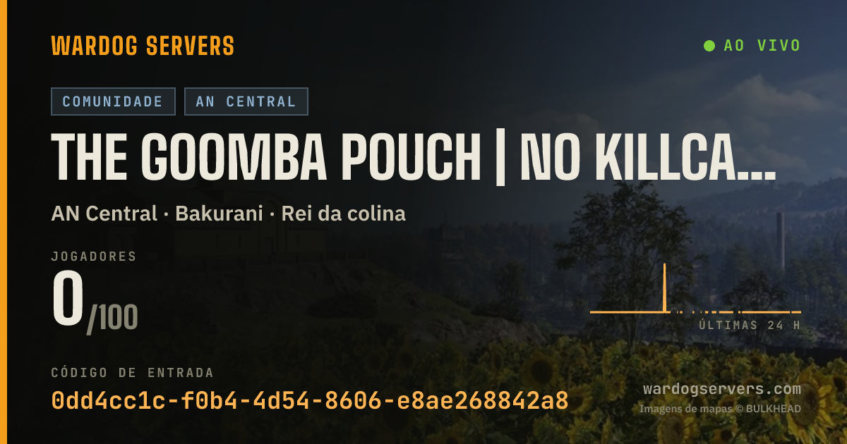 Banner de status ao vivo de The Goomba Pouch | No KillCam | Stats | GoombaPouch.com