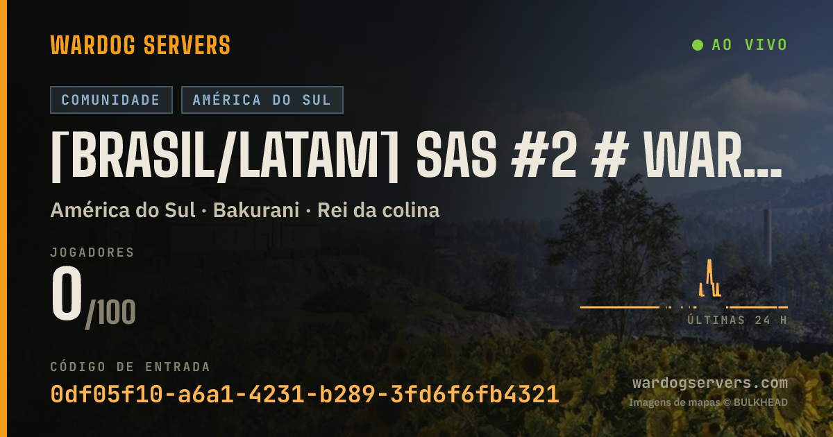 Banner de status ao vivo de [BRASIL/LATAM] SAS #2 # WARMODE 50X50 +5% BOOSTXP