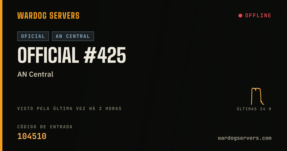 Banner de status ao vivo de Official #425