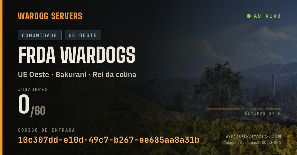 Banner de status ao vivo de FRDA Wardogs