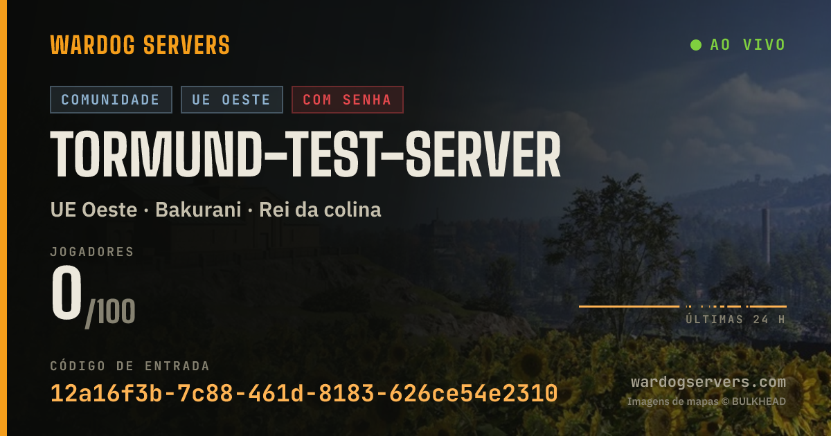 Banner de status ao vivo de Tormund-Test-Server