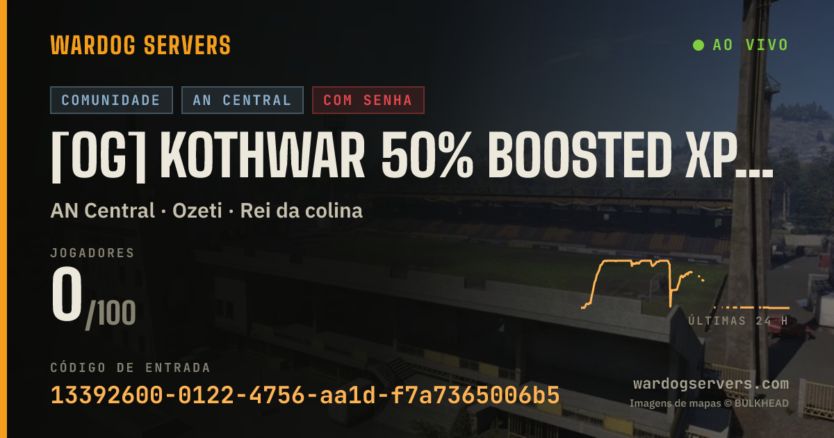 Banner de status ao vivo de [OG] kothwar 50% Boosted XP & Cash discord.gg/heventeran