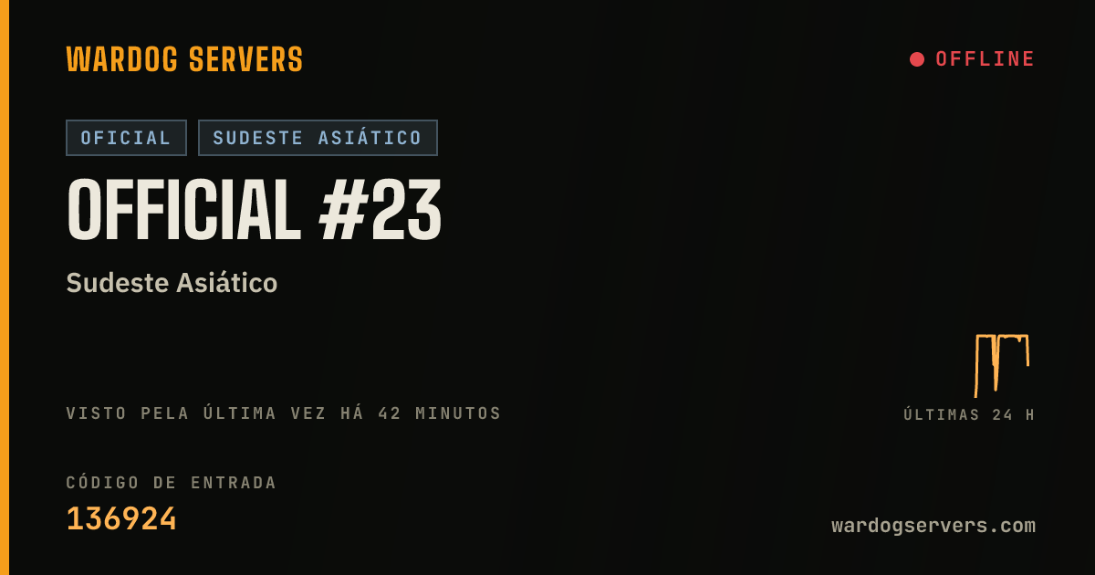 Banner de status ao vivo de Official #23