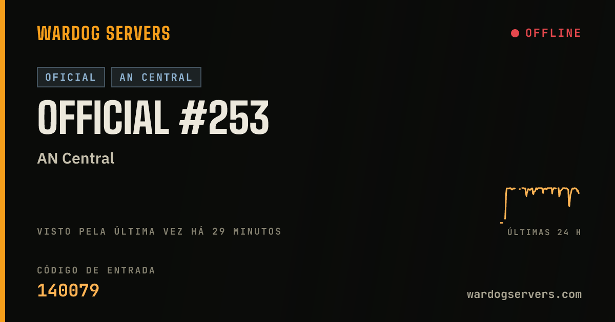 Banner de status ao vivo de Official #253