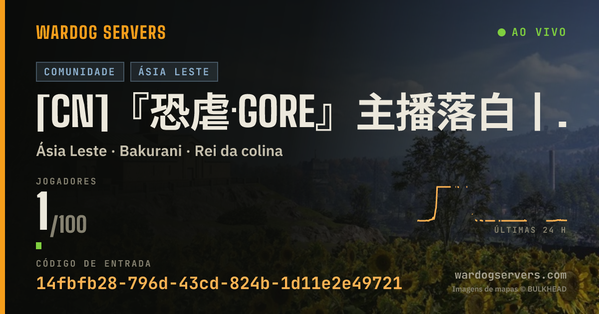 Banner de status ao vivo de [CN]『恐虐·GORE』主播落白丨高经验服丨管理全天在线丨免排队 Q群:285974752