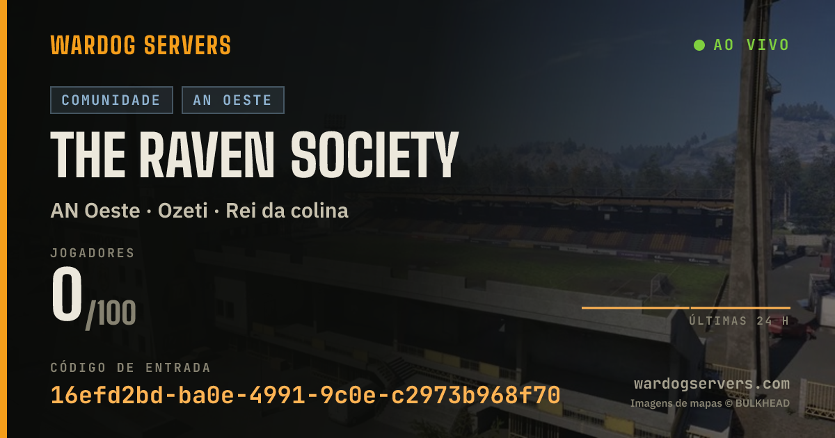 Banner de status ao vivo de The Raven Society