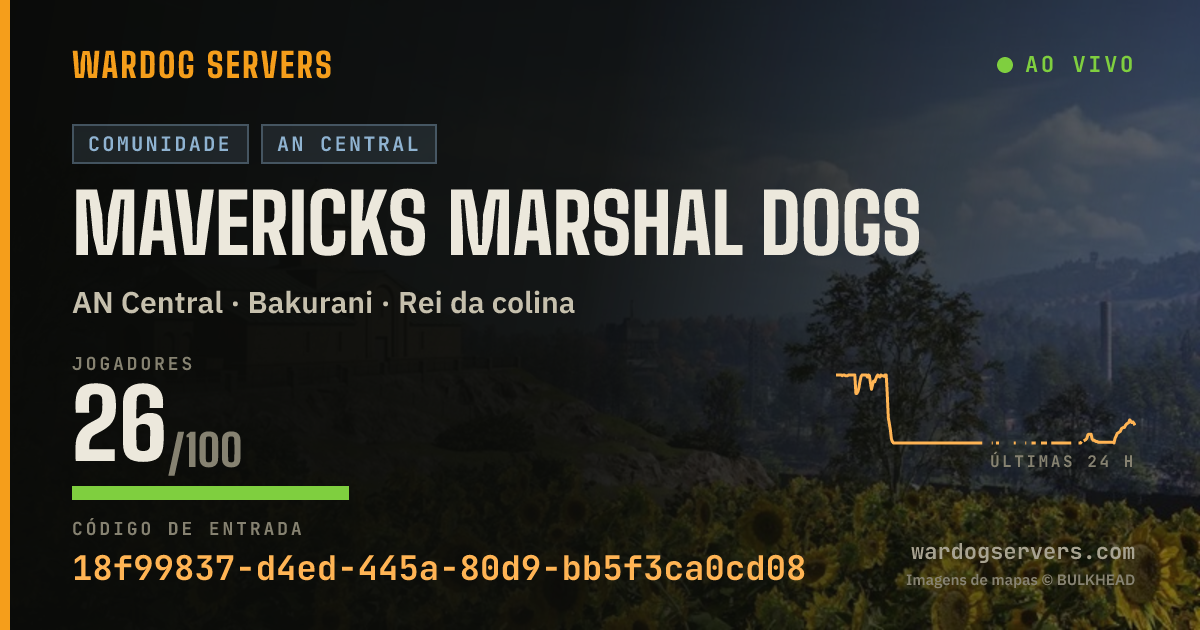 Banner de status ao vivo de Mavericks Marshal Dogs