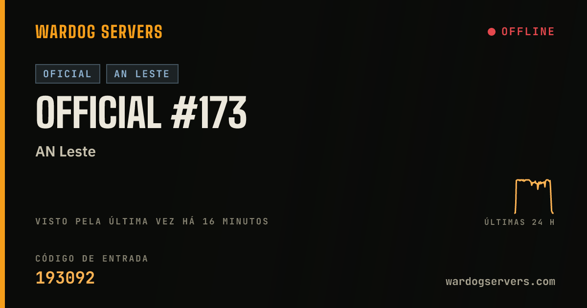 Banner de status ao vivo de Official #173