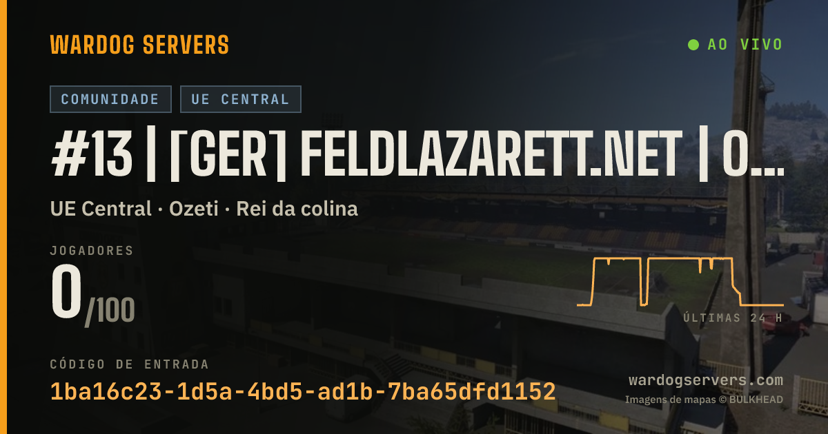 Banner de status ao vivo de #13 | [GER] Feldlazarett.net | Only-Newbies | 0-0-0