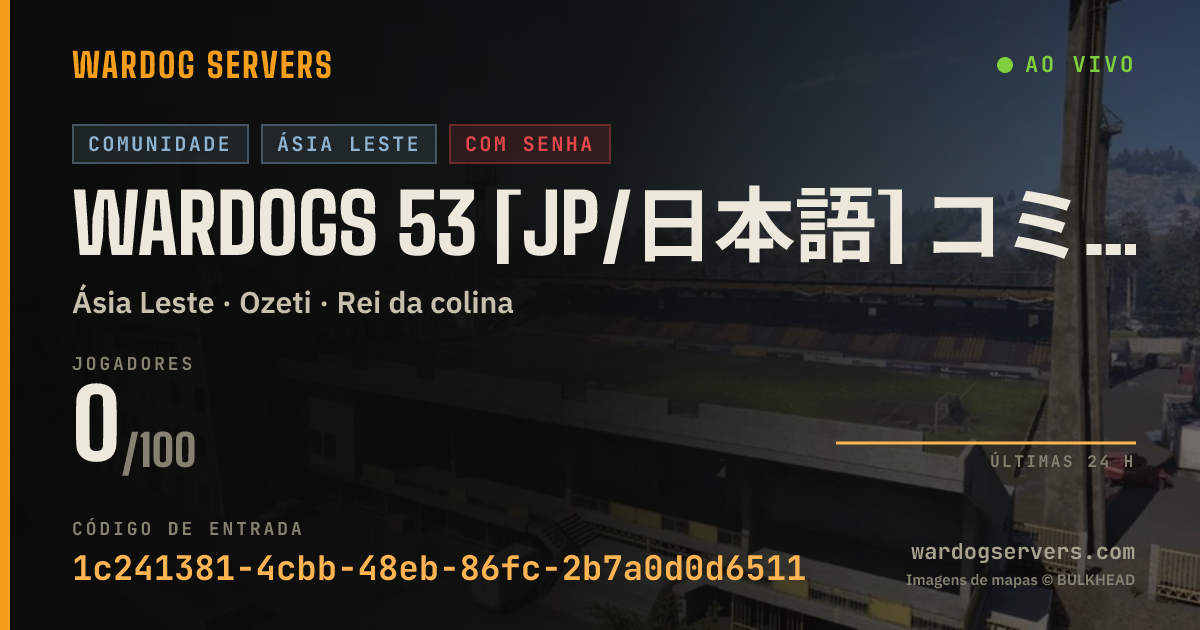 Banner de status ao vivo de WARDOGS 53 [JP/日本語] コミュニティ用サーバー[東京鯖]