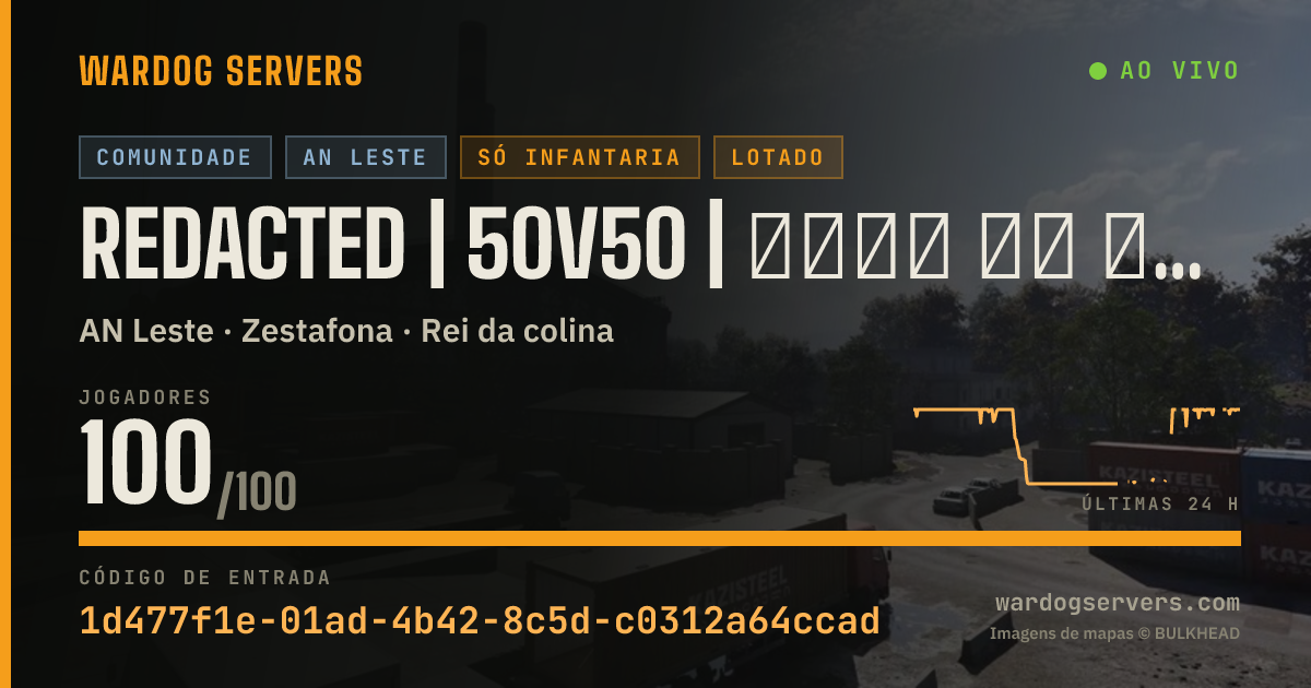 Banner de status ao vivo de REDACTED | 50v50 | 🅹🅾🅸🅽 🅾🆁 🆈🅾🆄'🆁🅴 🅶🅰🆈