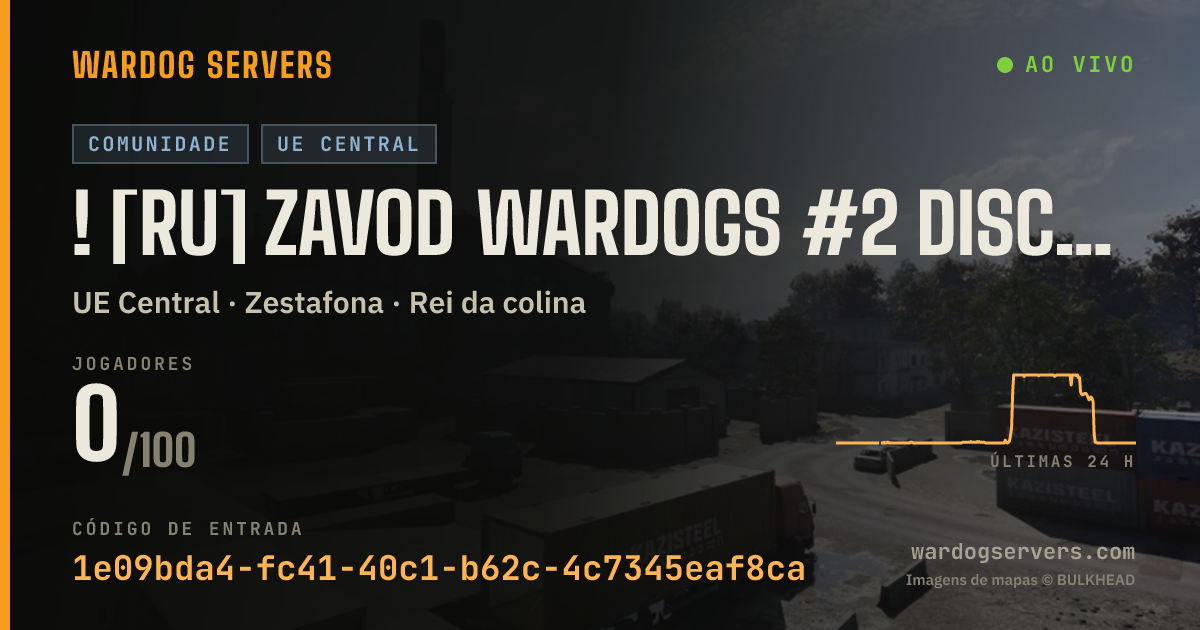 Banner de status ao vivo de ! [RU] ZAVOD WARDOGS #2 discord.gg/zavod-wardogs