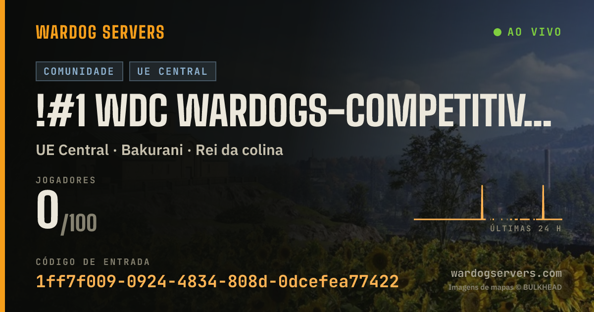 Banner de status ao vivo de !#1 WDC Wardogs-competitive [ger/eng] fast-cash/xp-active-admin