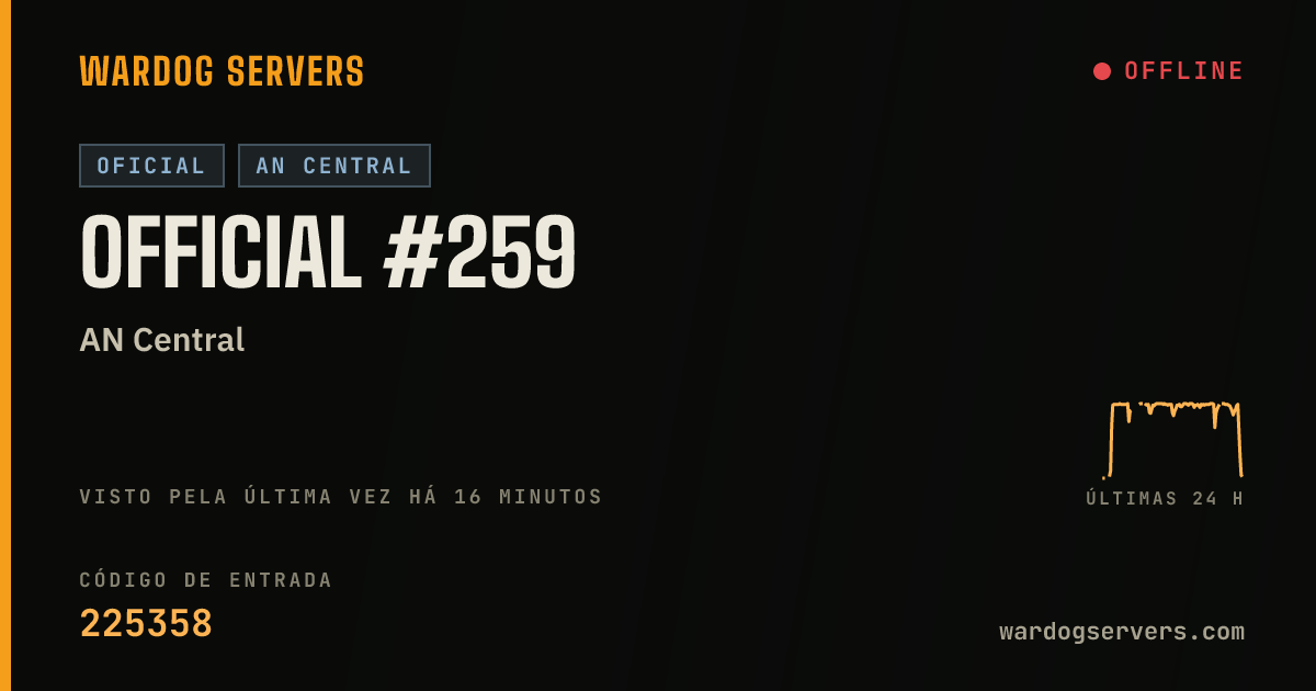 Banner de status ao vivo de Official #259
