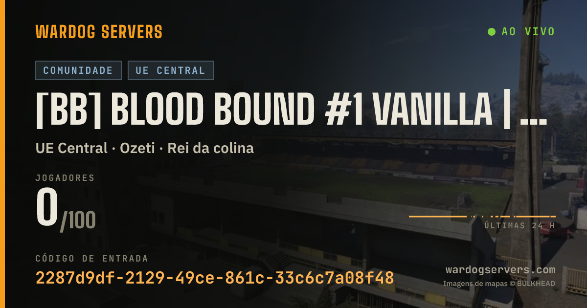 Banner de status ao vivo de [BB] Blood Bound #1 Vanilla | Powered by Qonzer