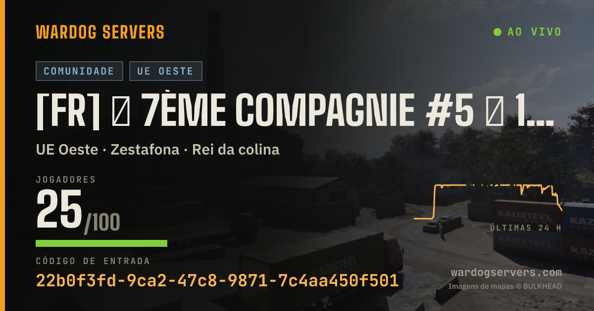 Banner de status ao vivo de [FR] ★ 7ème Compagnie #5 ★ 100% FR - discord.gg/7eCie