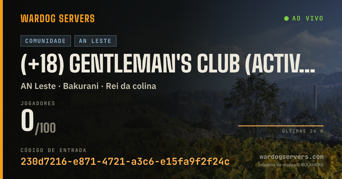 Banner de status ao vivo de (+18) Gentleman's Club (Active Admin No Cheating All Else Go's)