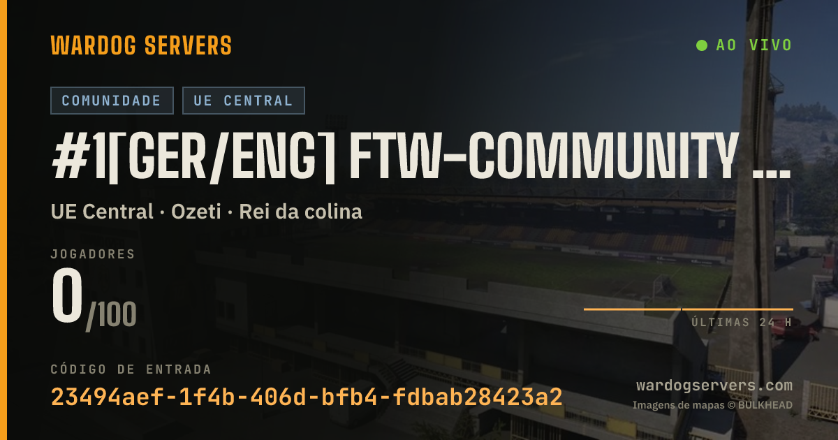 Banner de status ao vivo de #1[GER/ENG] FTW-Community Server discord.gg/WvEyES