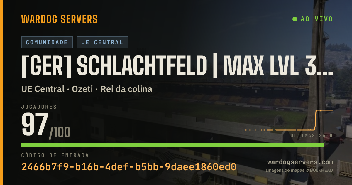 Banner de status ao vivo de [GER] SCHLACHTFELD | MAX LVL 30 | MAP ROTATION
