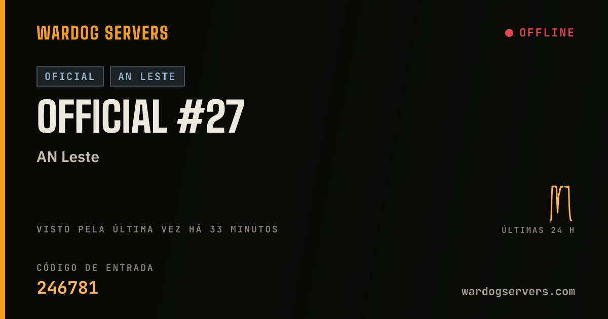 Banner de status ao vivo de Official #27