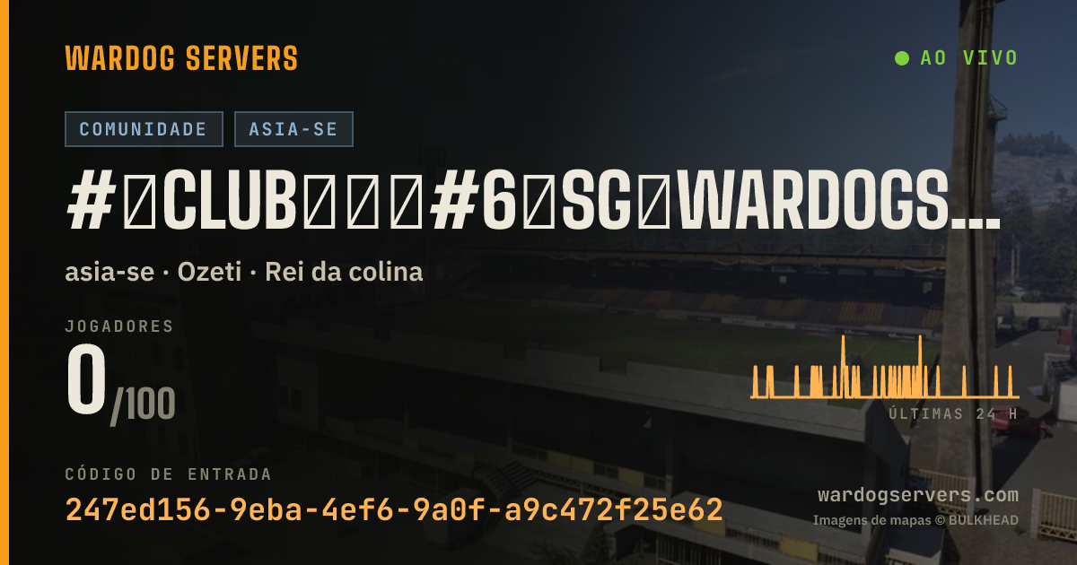Banner de status ao vivo de #【Club社区】#6【SG】WardogsClub.CN|新手|Oopz:008116|QQ群1102650986