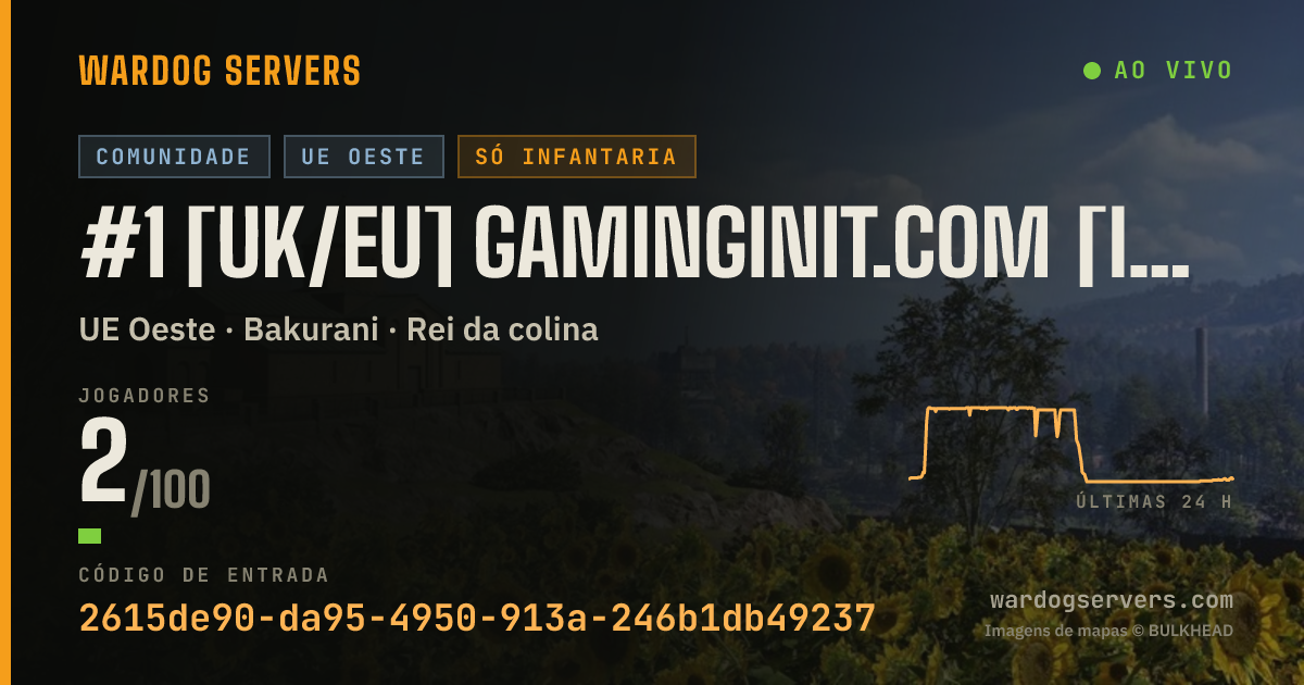 Banner de status ao vivo de #1 [UK/EU] GAMINGINIT.COM [INF MODE/NO VEHICLE & GL]