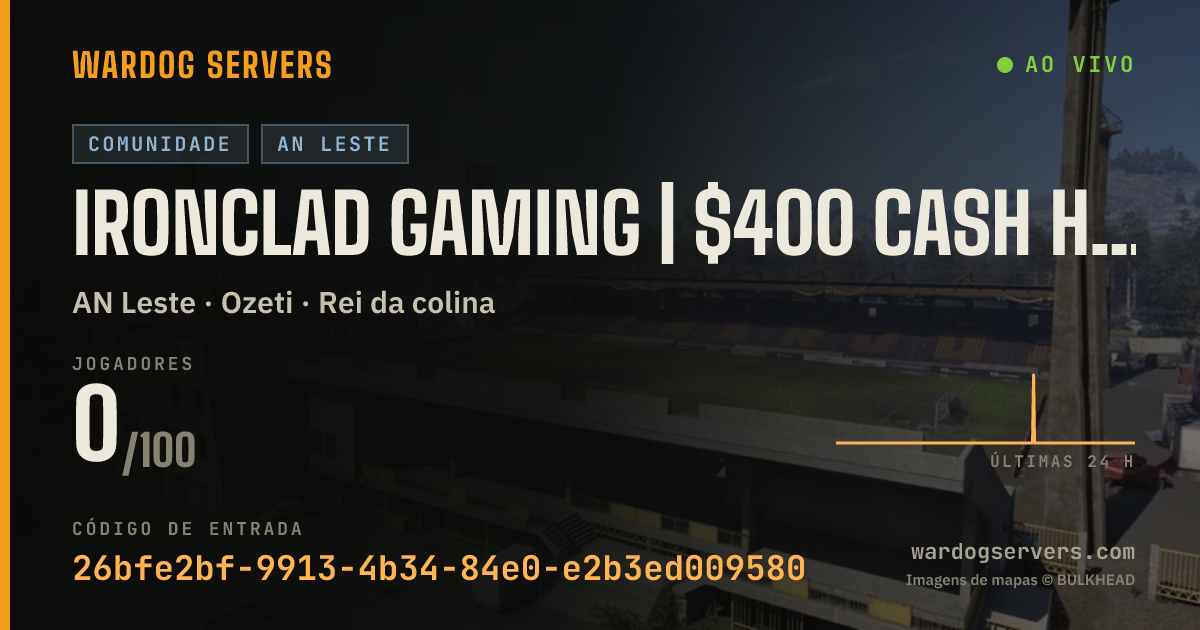 Banner de status ao vivo de IRONCLAD GAMING | $400 CASH HOTZONE | NoGrayMaps