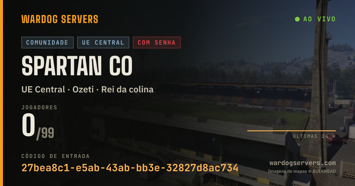 Banner de status ao vivo de Spartan Co