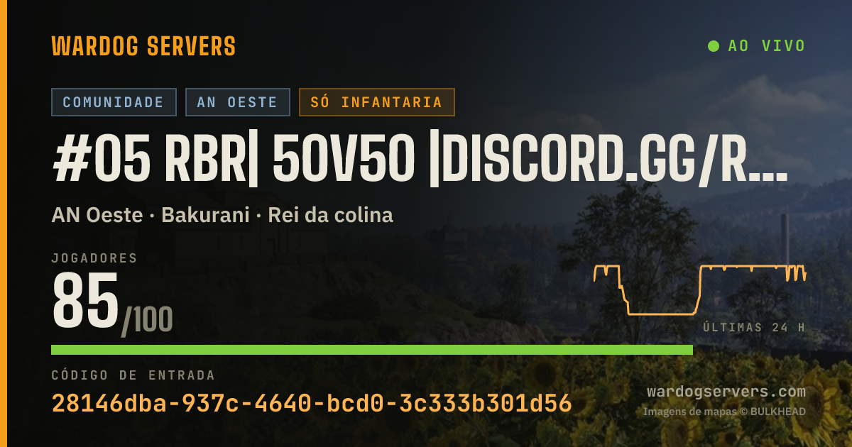 Banner de status ao vivo de #05 RBR| 50v50 |discord.gg/rubberbandrangers|Hosted by Qonzer