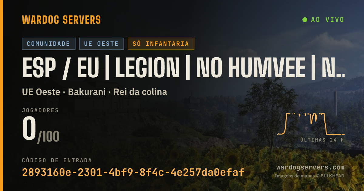 Banner de status ao vivo de ESP / EU | LEGION | NO HUMVEE | NO LANZAGRANADAS