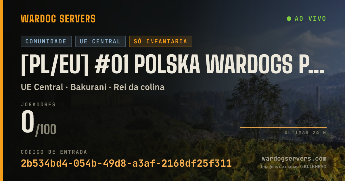 Banner de status ao vivo de [PL/EU] #01 Polska Wardogs polskawardogstc.pl | VIP za seedowani