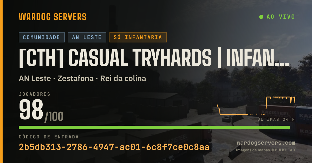 Banner de status ao vivo de [CTH] CASUAL TRYHARDS | INFANTRY ONLY - NO GL | NA East