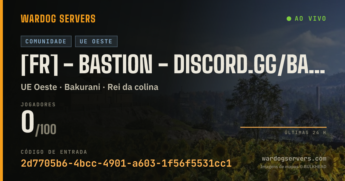Banner de status ao vivo de [FR] - BASTION - discord.gg/bastionwardogs