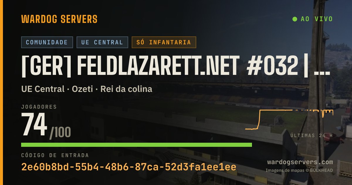Banner de status ao vivo de [GER] Feldlazarett.net #032 | Infantry Only | 62-15-22