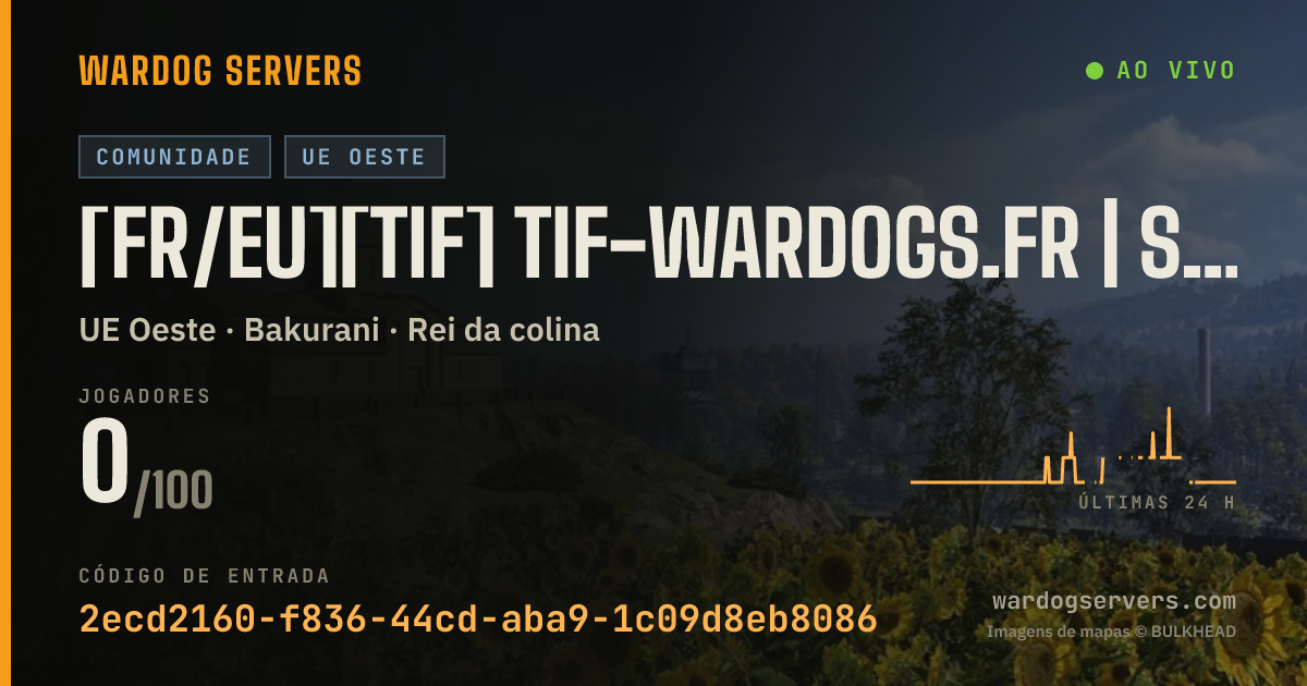 Banner de status ao vivo de [FR/EU][TIF] tif-wardogs.fr | stats | récompenses