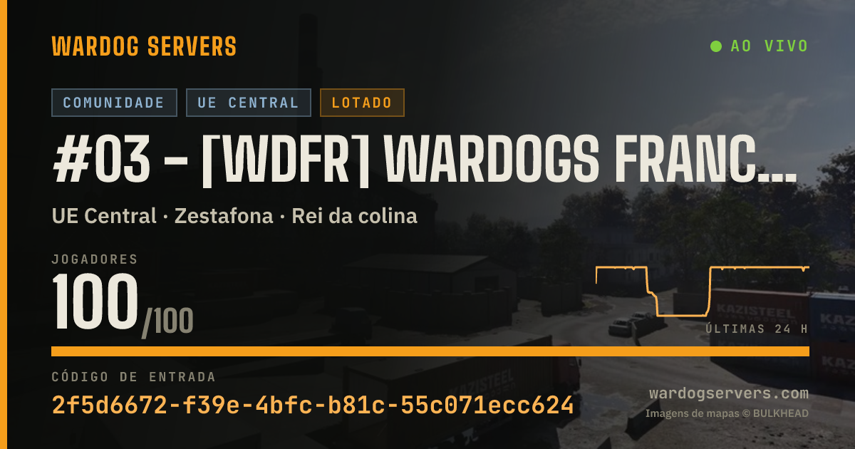 Banner de status ao vivo de #03 - [WDFR] WARDOGS FRANCE . FR - SOUTIEN = PRIORITY QUEUE