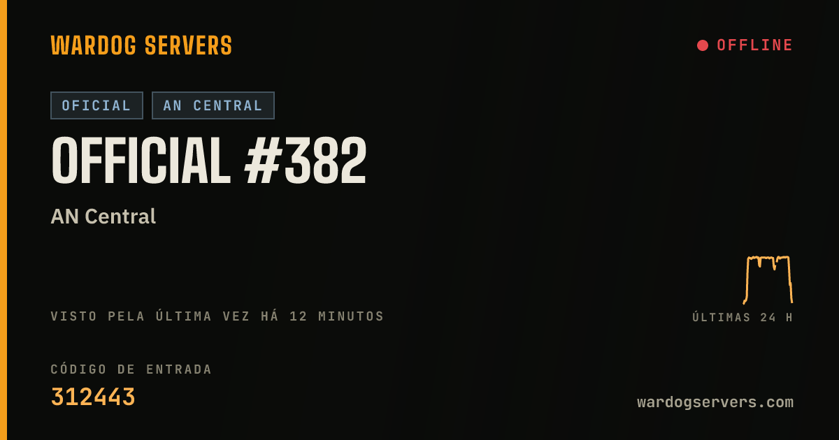 Banner de status ao vivo de Official #382